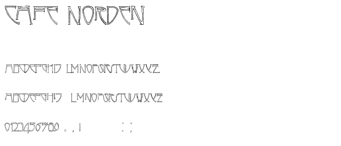 Cafe Norden font